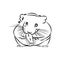 Illustration : Hamster stripes, very cute.