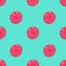 Illustration of hand drawn seamless pattern citrus grapefruit on blue background Texture acrylic gouache