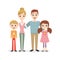 Illustration of Happy family characters