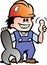 Illustration of an Happy Mechanic or Handyman
