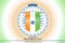illustration of happy republic day with India conical flag ,mandala and Ashoka chakra in background.designer wallpaper