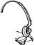 Illustration of a Headphone, doodle style