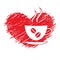 Illustration. Hearts and coffee. I love coffee. I like coffee