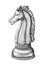 Illustration of a horse chess player