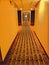 Illustration of a hotel hallway