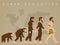 Illustration of Human evolution