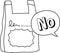 Illustration of I don`t need a plastic bag