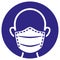 Illustration Icon and symbol of protection mask, safety equipment