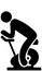 illustration of an icon template design of a person who is exercising using a bicycle or a bicycle