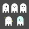 Illustration icons ghost flat emoji Halloween