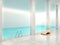 Illustration of Indoor pool with blue water