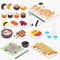Illustration of info graphic japanese food concept