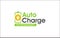 Illustration of innovation for auto fast charging solution logo design template