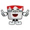 Illustration iron bucket paint mascot cartoon character. illustration flat style