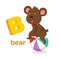 Illustration Isolated Alphabet Letter B Bear