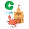 Illustration Isolated Alphabet Letter C Crab