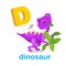 Illustration Isolated Alphabet Letter D Dinosaur