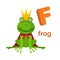 Illustration Isolated Alphabet Letter F Frog