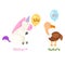 Illustration Isolated Alphabet Letter U-unicorn,,V-vulture