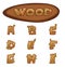 Illustration Isolated Alphabet Letter wood concept
