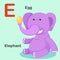 Illustration Isolated Animal Alphabet Letter E-Egg,Elephant