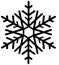 Illustration of isolated snowflake icon