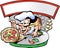 Illustration of an Italian Pizza House