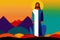 An illustration of Jesus Christ. Journey with Jesus, the Savior. Generative AI