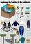 Illustration journey vector, Equipment for Trekking in the Rainforest.