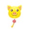 Illustration of kawaii pig, symbol of 2019 on the Chinese calendar.