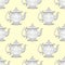 Illustration kettles. Seamless pattern with teapots.