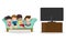 Illustration of kid watching TV, Little boy and girl watches television.