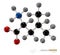 Illustration of Leucine Molecule isolated white background