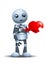 Illustration of a little robot broken heart