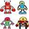 Illustration of little robots