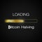 Illustration of a loading bar for Bitcoin halving 2024