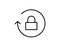 Illustration of lock reload icon on white background - Vector