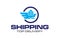 Illustration logistics and ship express delivery logo design