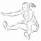 Illustration of a long jumper , vector draw