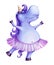 Illustration with lovely cute unicorn ballerina