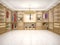 illustration of luxury wardrobe in modern style