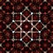 Illustration madala background geometric semaless pattern mirror blend red color