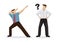 Illustration of man doing a dab and his colleague donâ€™t understand it