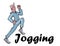 Illustration of man jogging