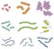 Illustration of many types of bacteria