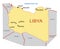 Illustration of map of Libya - vector
