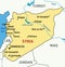 Illustration - map of syria - vector