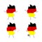 Illustration of the mascot map of Germany