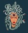 Illustration of Medusa Gorgon head