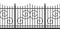 Illustration of metal forged fence.